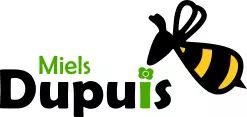 Insciption MielsDupuis avec le logo en forme d'abeille